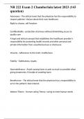 NR 222 Exam 2 Chamberlain latest 2023 &lpar;143 question&rpar;