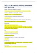 WGU D236 Pathophysiology questions with answers