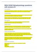 WGU D236 Pathophysiology questions with answers II