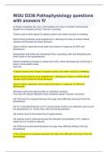 WGU D236 Pathophysiology questions with answers IV