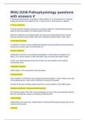 WGU D236 Pathophysiology questions with answers V