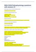 WGU D236 Pathophysiology questions with answers VI