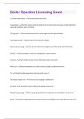 Boiler Operator Licensing Exam  &vert; 135 Questions With Complete Solutions&period;