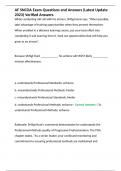 AF SNCOA Exam Questions and Answers &lpar;Latest Update 2023&rpar; Verified Answers 