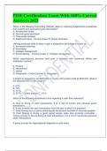 PHR Certification Exam With 100&percnt; Correct Answers 2023