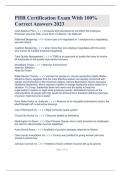 PHR Certification Exam With 100&percnt; Correct Answers 2023