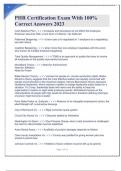 PHR Certification Exam With 100&percnt; Correct Answers 2023