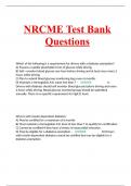 NRCME Test Bank Questions