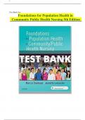 Foundations for Population Health in Community Public Health Nursing 5th Edition Test Bank | Comprehensive Companion