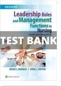 Leadership Roles and Management Functions in Nursing Theory and Application 9th Edition Test Bank | Comprehensive Companion