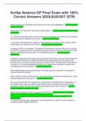 Scribe America OP Final Exam with 100&percnt; Correct Answers 2023&lpar;AUGUST QTR&rpar;