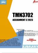TMN3702 ASSIGNMENT 3 2023 (ANSWERS) - DUE 18 August 2023