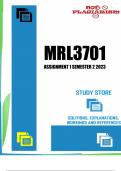 MRL3701 Assignment 1 Semester 2 2023