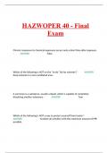 HAZWOPER 40 - Final Exam 2023/2024