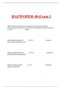 HAZWOPER 40-Exam 2023/2024