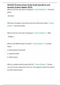 MCOLES Firearms Exam Study Guide Questions and Answers &lpar;Latest Update 2023&rpar;