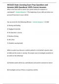 MCOLES State Licensing Exam Prep Questions and Answers &lpar;600 Questions&rpar; 100&percnt; Correct Answers 