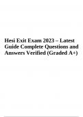Hesi Exit Exam Questions With Answers | Latest Update 2023/2024 (Graded A+)
