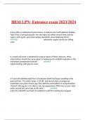 HESI LPN- Entrance exam 2023/2024