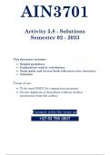 AIN3701 - ACTIVITY 5.8 SOLUTIONS - 2023