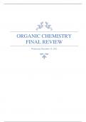 Comprehensive final exam review: EVERYTHING you need to know from student who got 94% in Orgo 2213.  Includes notes from all prep 101 sessions.