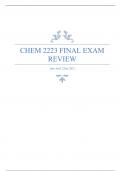 Comprehensive final exam review: EVERYTHING you need to know from student who got 93% in Orgo 2223.  Includes notes from all prep 101 sessions.