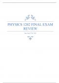Comprehensive final exam review&colon; EVERYTHING you need to know from student who got 95&percnt; in Physics 1202b&period;  Includes notes from all prep 101 sessions&period;