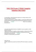 NSG 526 Exam 1 With Complete Solution 2023/2024