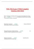 NSG 526 Exam 3 With Complete Solution 2023/2024