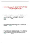 NSG 526 exam 3 | QUESTIONS WITH ANSWERS 2023/2024