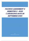 PAC2602 ASSIGNMENT 2 SEMESTER 2 - 2023 