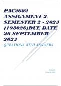 PAC2602 ASSIGNMENT 2 SEMESTER 2 - 2023 (198026)