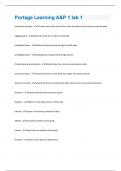 Portage Learning A&P 1 lab 1 &vert; 72 Questions and Answers&lpar;A&plus; Solution guide&rpar;