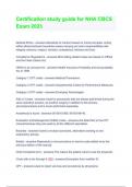 Certification study guide for NHA CBCS Exam 2023  full solution&lpar;A&plus; GRADE&rpar;