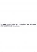 CCBMA Study Guide |677 Questions and Answers (100%VERIFIED) Solutions.