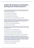 Chapter 68&colon; Emergency and Disaster Nursing Exam Already Graded A&plus;