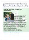 Case NUR 275 Final Nutrition Remediation- Mercy College of Health Science Case 2: Infection and Liver Impairment Joylie Herd Age 3 Jouylie Herd is a 3-year-old born to a drug addicted mother. At birth, she contracted Hepatitis B from her mother who unknow