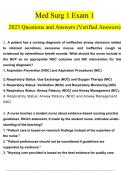 Med Surg 1 Exam 1 questions and answers latest 2023 - 2024 [100% correct answers]