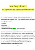 Med Surg 3 Exam 3 questions and answers latest 2023 - 2024 [100% correct answers]