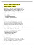Nursing449 Hesi med surg exam questions with answers