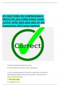 ATI PROCTORED RN COMPREHENSIVE PREDICTOR 2019 FORM B&sol;REAL EXAM  &sol;LATEST APRIL 2023-2024-2025 ATI RN  Comprehsive 2019 Latest Updated