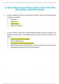 ATI MED SURG 2022-2023 FORM A EXAM LATEST QUESTIONS  AND CORRECT ANSWERS&vert;AGRADE