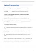 Lehne Pharmacology  Exam Review Rated 100&percnt; Correct&period;