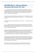 SEJPME Mod 2- National Military Command Structure   Exam Review Rated 100&percnt; Correct&period;