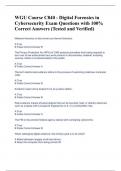 WGU Course C840 - Digital Forensics in Cybersecurity Exam Questions with 100&percnt; Correct Answers &lpar;Tested and Verified&rpar;