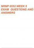 NRNP 6552 WEEK 5 EXAM QUESTIONS AND ANSWERS