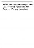 NURS 231 Pathophysiology Exams (All Modules) - Questions And Answers (Portage Learning) 