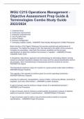 WGU C215 Operations Management -Objective Assessment Prep Guide & Terminologies Combo Study Guide 2023/2024