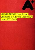 NR 509 /NR509 Final Exam | Questions & Answers Graded A+| Latest 2022/2023