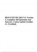 RN HESI EXIT V3 (Version 3) | 160 Questions With Answers | Latest Update 2023/2024 (100% Verified)